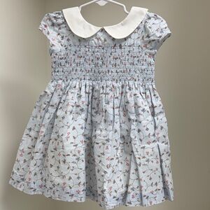 Hope & Henry Floral Kids Dress with White Collar